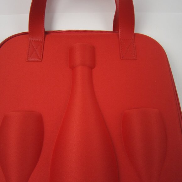 Piper Heidsieck Champagne Hard Shell Bottle And 2 Glasses Red Travel Case Only - Picture 3 of 13